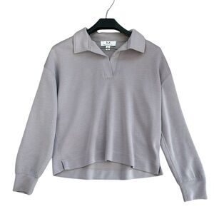 Magaschoni S modal/poly/spandex EUC blend long sleeve light purple blouse